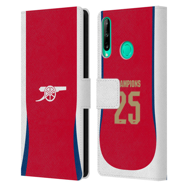 Arsenal FC 2025 Women's Champions Home Leather Book Wallet Case Cover For Huawei P40 lite E