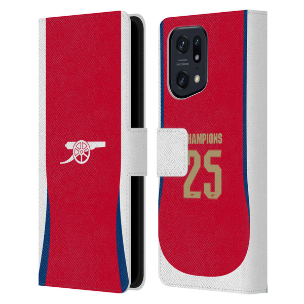 Arsenal FC 2025 Women's Champions Home Leather Book Wallet Case Cover For OPPO Find X5 Pro