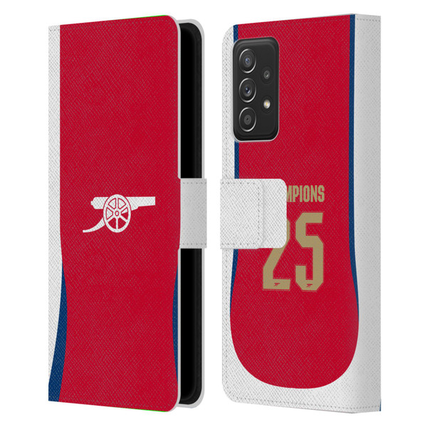Arsenal FC 2025 Women's Champions Home Leather Book Wallet Case Cover For Samsung Galaxy A53 5G (2022)