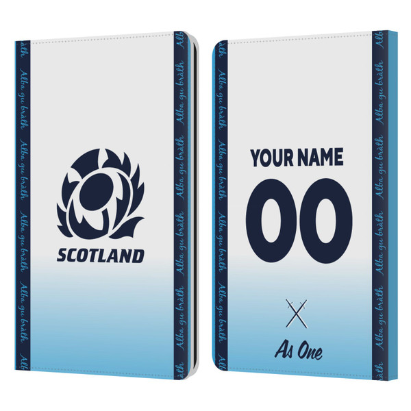 Custom Customised Personalised Scotland Rugby 2024/25 Kit Away Leather Book Wallet Case Cover For Amazon Kindle Paperwhite 1 / 2 / 3