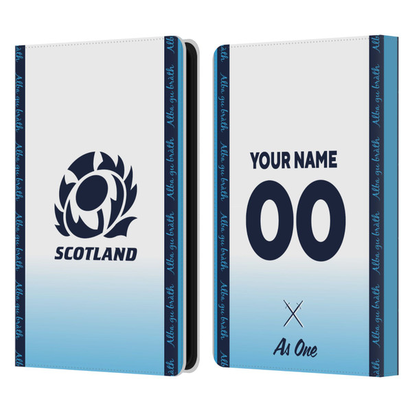 Custom Customised Personalised Scotland Rugby 2024/25 Kit Away Leather Book Wallet Case Cover For Amazon Kindle Paperwhite 5 (2021)