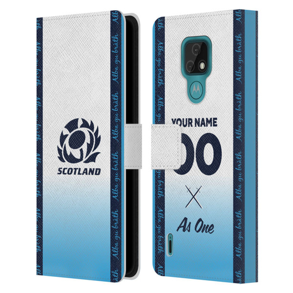 Custom Customised Personalised Scotland Rugby 2024/25 Kit Away Leather Book Wallet Case Cover For Motorola Moto E7 Custom Customised Personalised Scotland Rugby 2024/25 Kit Away Leather Book Wallet Case Cover For Motorola Moto E7
