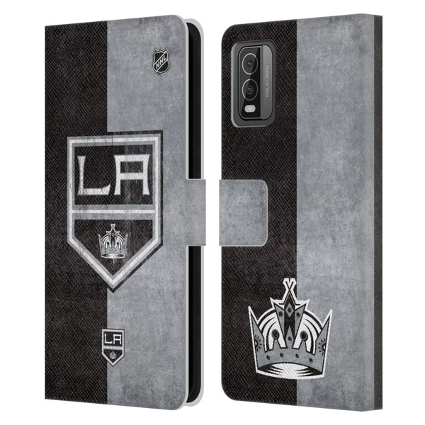 NHL Los Angeles Kings Half Distressed Leather Book Wallet Case Cover For Nokia C210