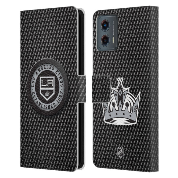 NHL Los Angeles Kings Puck Texture Leather Book Wallet Case Cover For Motorola Moto G (2023) NHL Los Angeles Kings Puck Texture Leather Book Wallet Case Cover For Motorola Moto G (2023)