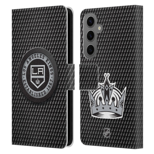 NHL Los Angeles Kings Puck Texture Leather Book Wallet Case Cover For Samsung Galaxy S25