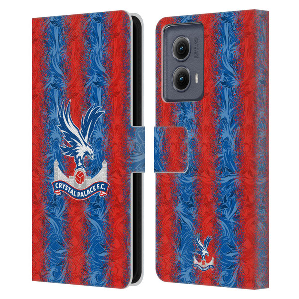 Crystal Palace FC 2024/25 Crest Kit Home Leather Book Wallet Case Cover For Motorola Edge (2024)