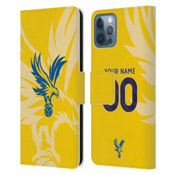 Custom Customised Personalised Crystal Palace Football Club 2024/25 Kit Away Leather Book Wallet Case Cover For Apple iPhone 12 / iPhone 12 Pro Custom Customised Personalised Crystal Palace Football Club 2024/25 Kit Away Leather Book Wallet Case Cover For Apple iPhone 12 / iPhone 12 Pro
