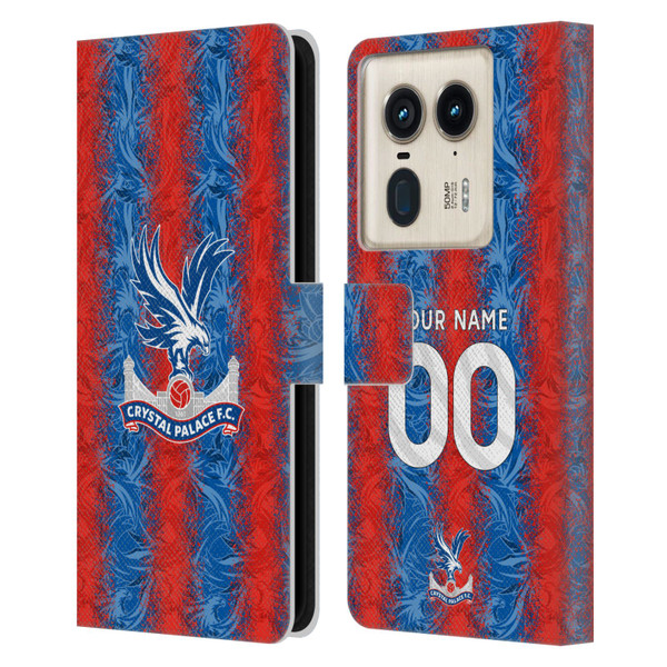 Custom Customised Personalised Crystal Palace Football Club 2024/25 Kit Home Leather Book Wallet Case Cover For Motorola Edge 50 Ultra/X50 Ultra