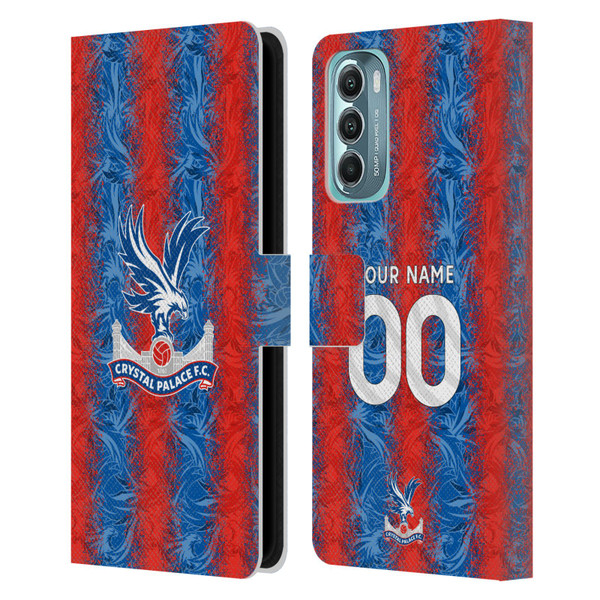 Custom Customised Personalised Crystal Palace Football Club 2024/25 Kit Home Leather Book Wallet Case Cover For Motorola Moto G Stylus 5G (2022)