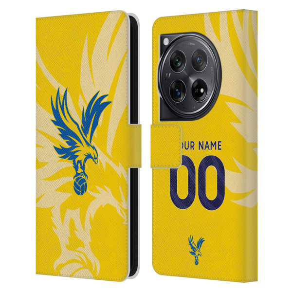 Custom Customised Personalised Crystal Palace Football Club 2024/25 Kit Away Leather Book Wallet Case Cover For OnePlus 12