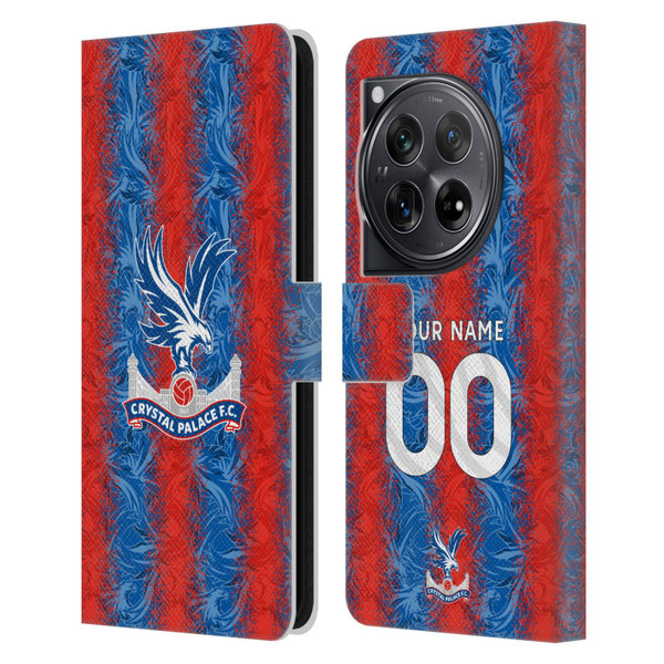 Custom Customised Personalised Crystal Palace Football Club 2024/25 Kit Home Leather Book Wallet Case Cover For OnePlus 12
