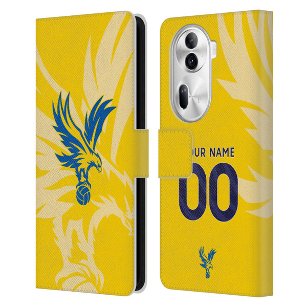 Custom Customised Personalised Crystal Palace Football Club 2024/25 Kit Away Leather Book Wallet Case Cover For OPPO Reno11