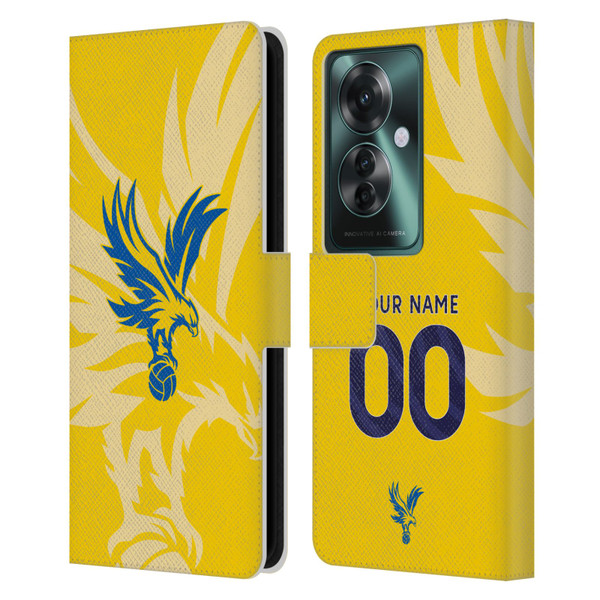 Custom Customised Personalised Crystal Palace Football Club 2024/25 Kit Away Leather Book Wallet Case Cover For OPPO Reno11 F 5G / F25 Pro 5G