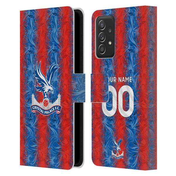 Custom Customised Personalised Crystal Palace Football Club 2024/25 Kit Home Leather Book Wallet Case Cover For Samsung Galaxy A52 / A52s / 5G (2021)
