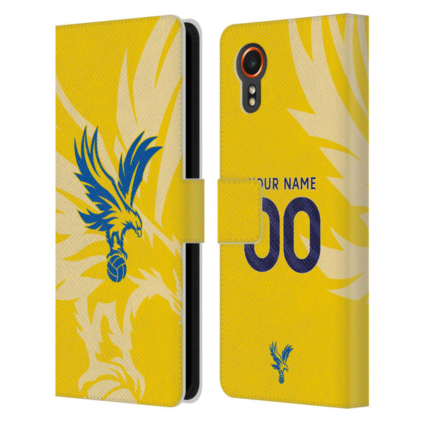 Custom Customised Personalised Crystal Palace Football Club 2024/25 Kit Away Leather Book Wallet Case Cover For Samsung Galaxy Xcover7 5G Custom Customised Personalised Crystal Palace Football Club 2024/25 Kit Away Leather Book Wallet Case Cover For Samsung Galaxy Xcover7 5G
