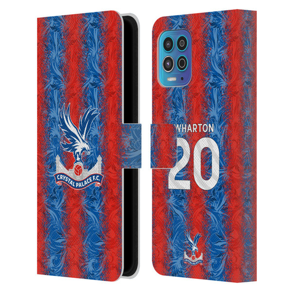 Crystal Palace FC 2024/25 Players Home Kit Adam Wharton Leather Book Wallet Case Cover For Motorola Moto G100