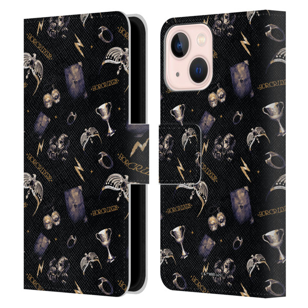 Harry Potter Dementors Kiss Horcruxes Pattern Leather Book Wallet Case Cover For Apple iPhone 13 Mini