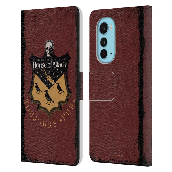 Harry Potter Dementors Kiss House Of Black Leather Book Wallet Case Cover For Motorola Edge (2022)