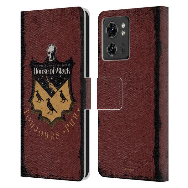 Harry Potter Dementors Kiss House Of Black Leather Book Wallet Case Cover For Motorola Moto Edge 40/Edge (2023)