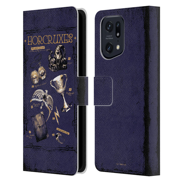 Harry Potter Dementors Kiss Horcruxes Leather Book Wallet Case Cover For OPPO Find X5 Pro