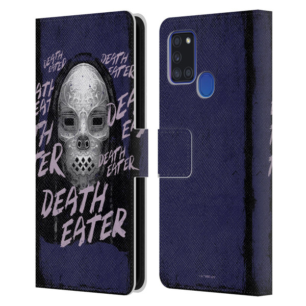 Harry Potter Dementors Kiss Death Eater Leather Book Wallet Case Cover For Samsung Galaxy A21s (2020)