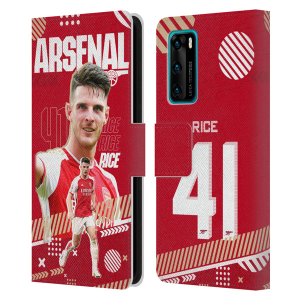 Arsenal FC 2023/24 First Team Declan Rice Leather Book Wallet Case Cover For Huawei P40 5G