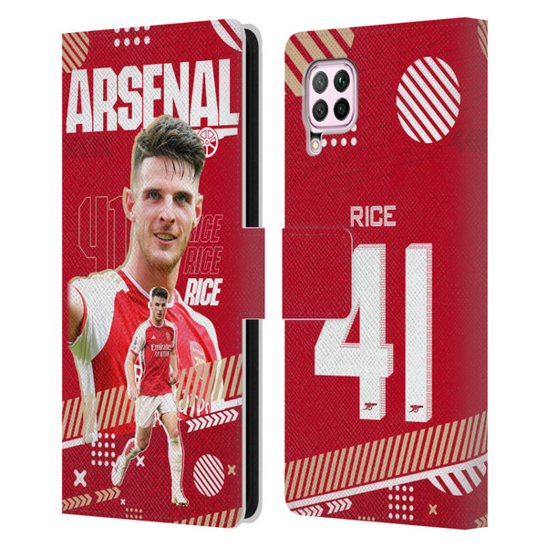 Arsenal FC 2023/24 First Team Declan Rice Leather Book Wallet Case Cover For Huawei Nova 6 SE / P40 Lite