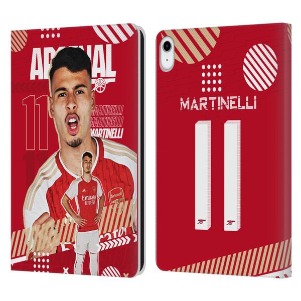 Arsenal FC 2023/24 First Team Gabriel Leather Book Wallet Case Cover For Apple iPad 10.9 2022/2025 Arsenal FC 2023/24 First Team Gabriel Leather Book Wallet Case Cover For Apple iPad 10.9 2022/2025