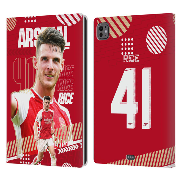 Arsenal FC 2023/24 First Team Declan Rice Leather Book Wallet Case Cover For Apple iPad Pro 11 M4 2024 Arsenal FC 2023/24 First Team Declan Rice Leather Book Wallet Case Cover For Apple iPad Pro 11 M4 2024