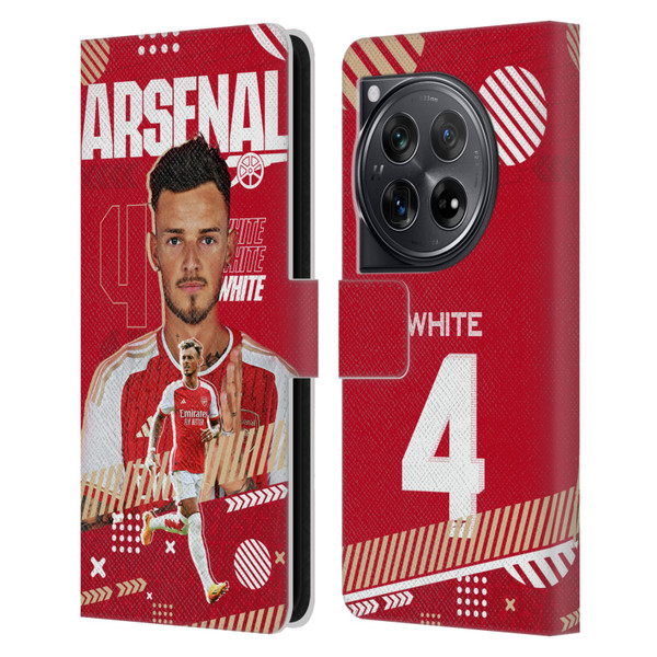 Arsenal FC 2023/24 First Team Ben White Leather Book Wallet Case Cover For OnePlus 12