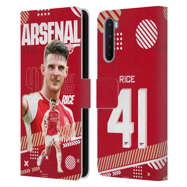 Arsenal FC 2023/24 First Team Declan Rice Leather Book Wallet Case Cover For OnePlus Nord 5G