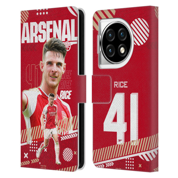 Arsenal FC 2023/24 First Team Declan Rice Leather Book Wallet Case Cover For OPPO OnePlus Ace 3 5G