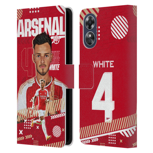Arsenal FC 2023/24 First Team Ben White Leather Book Wallet Case Cover For OPPO A17