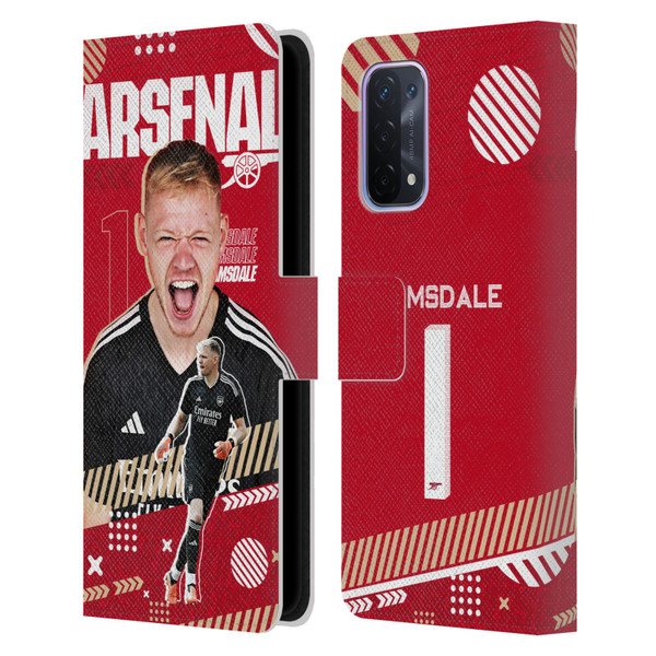 Arsenal FC 2023/24 First Team Aaron Ramsdale Leather Book Wallet Case Cover For OPPO A54 5G