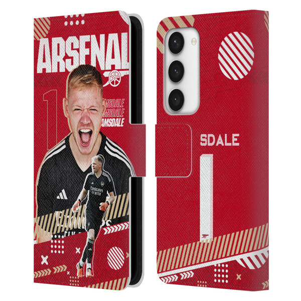 Arsenal FC 2023/24 First Team Aaron Ramsdale Leather Book Wallet Case Cover For Samsung Galaxy S23 5G