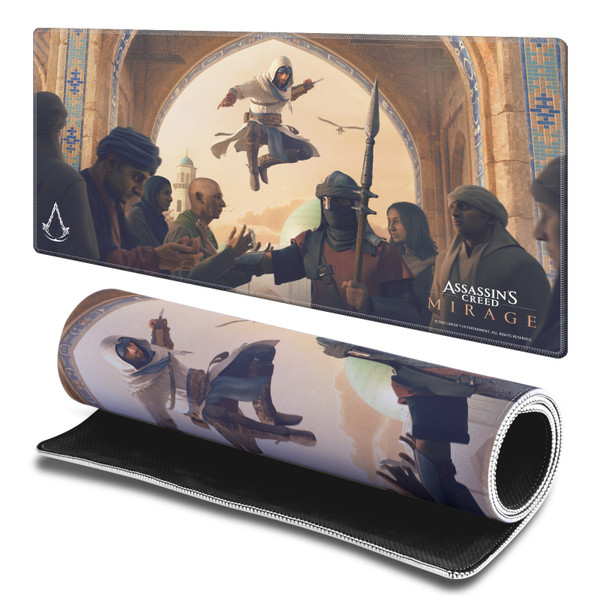 Assassin's Creed Mirage Graphics Basim Baghdad Gaming Office Desk PC Keyboard Mouse Mat Pad - L