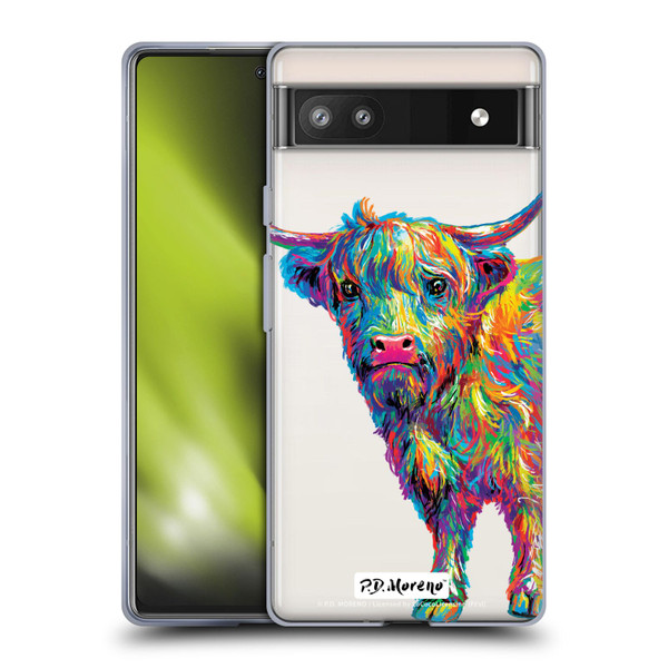 P.D. Moreno Animals II Reuben The Highland Cow Soft Gel Case for Google Pixel 6a