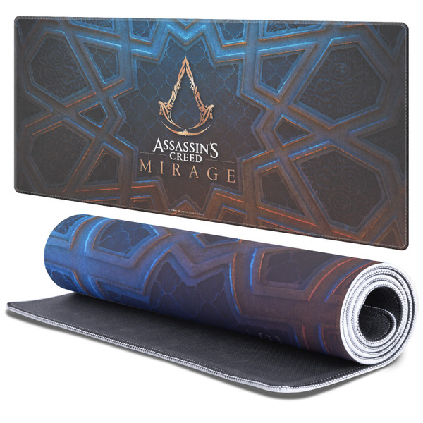 Assassin's Creed Mirage Graphics Crest Logo Gaming Office Desk PC Keyboard Mouse Mat Pad - XL Assassin's Creed Mirage Graphics Crest Logo Gaming Office Desk PC Keyboard Mouse Mat Pad - XL