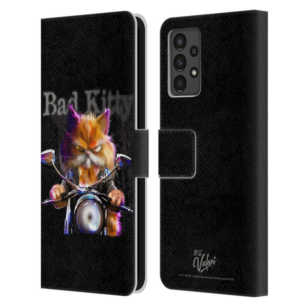 D.S. Valori Kitty And Puppy Bad Kitty Leather Book Wallet Case Cover For Samsung Galaxy A13 (2022)