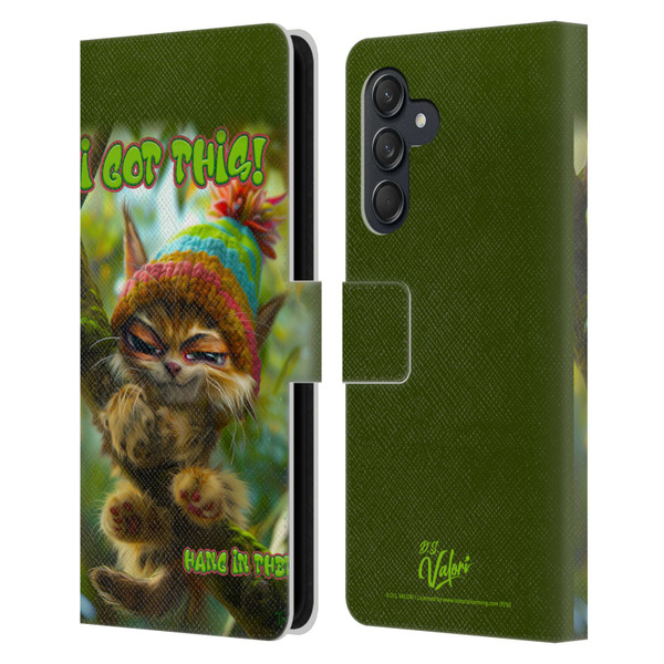 D.S. Valori Kitty And Puppy I Got This Leather Book Wallet Case Cover For Samsung Galaxy M55 5G