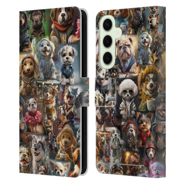 D.S. Valori Kitty And Puppy Puppy Kingdom Leather Book Wallet Case Cover For Samsung Galaxy S25+