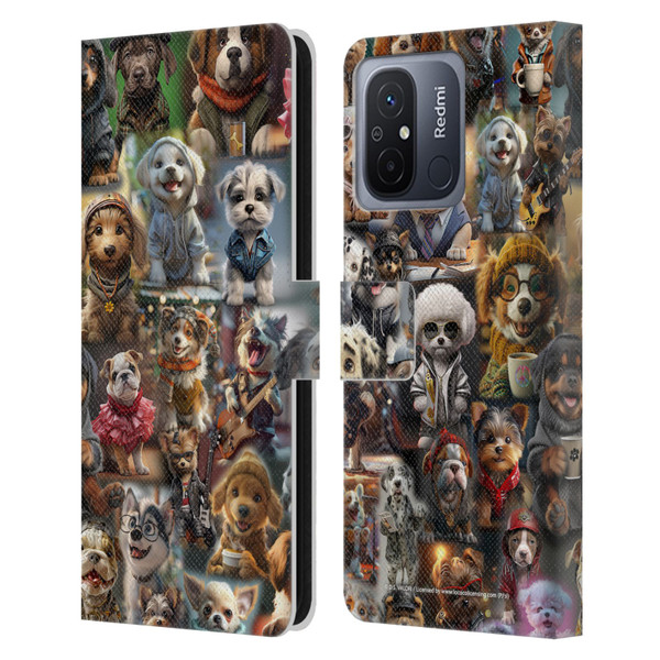D.S. Valori Kitty And Puppy Puppy Kingdom Leather Book Wallet Case Cover For Xiaomi Redmi 12C