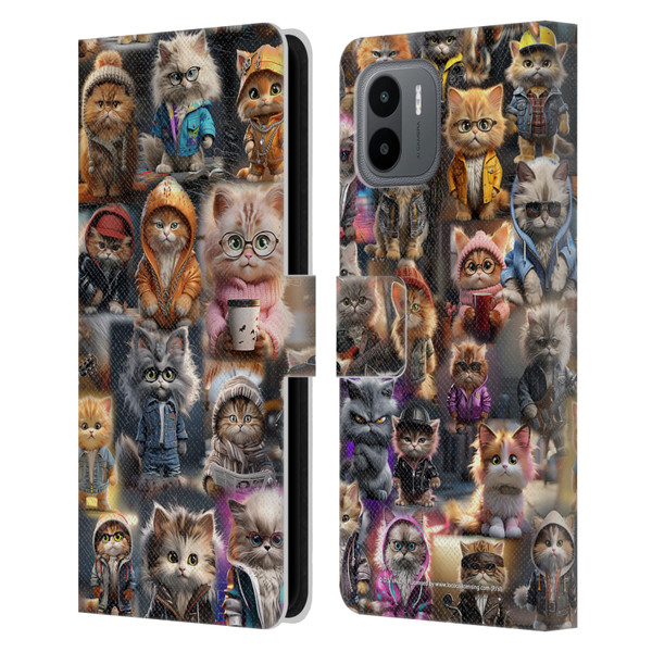 D.S. Valori Kitty And Puppy Kitty Kingdom Leather Book Wallet Case Cover For Xiaomi Redmi A2 D.S. Valori Kitty And Puppy Kitty Kingdom Leather Book Wallet Case Cover For Xiaomi Redmi A2