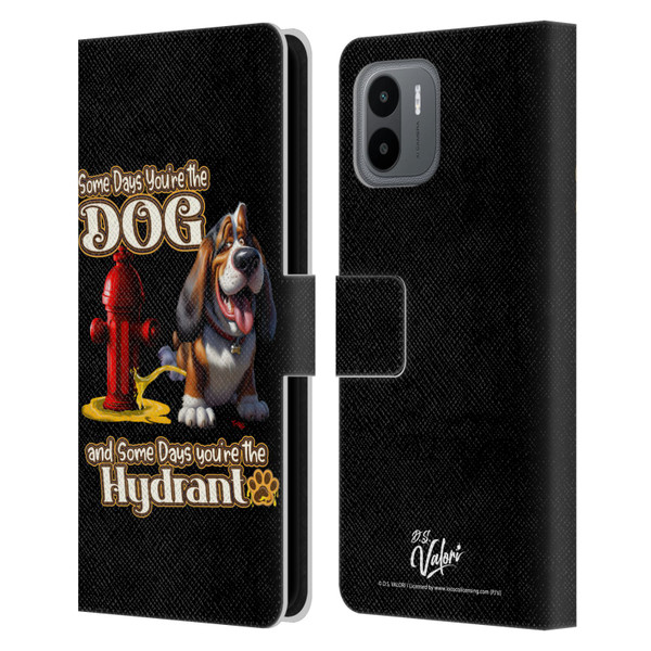 D.S. Valori Kitty And Puppy Some Days You're The Dog Leather Book Wallet Case Cover For Xiaomi Redmi A2