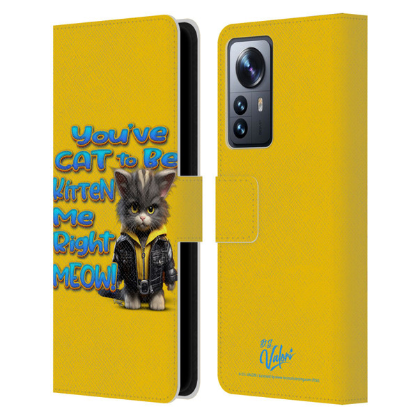 D.S. Valori Kitty And Puppy You've Cat To Be Kitten Me Leather Book Wallet Case Cover For Xiaomi 12 Pro