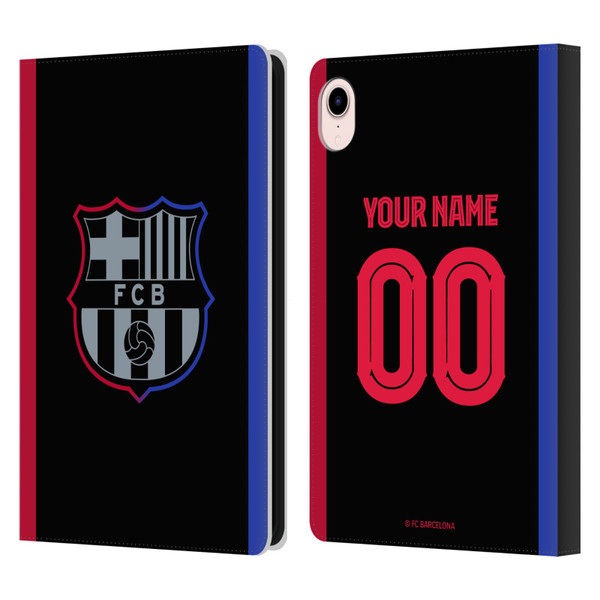 Custom Customised Personalised FC Barcelona 2024/25 Kit Away Leather Book Wallet Case Cover For Apple iPad mini (2021/2024)