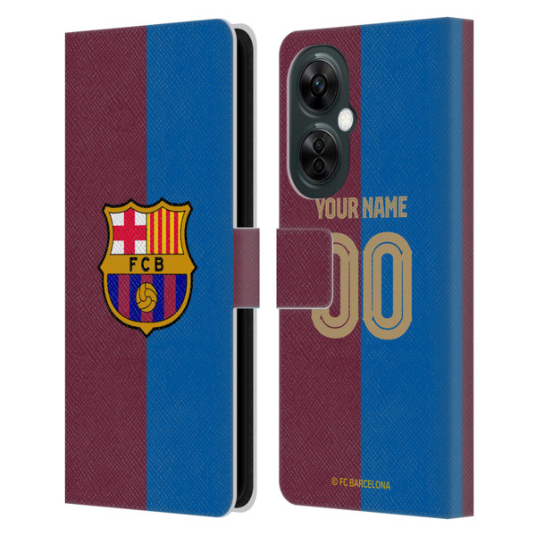 Custom Customised Personalised FC Barcelona 2024/25 Kit Home Leather Book Wallet Case Cover For OnePlus Nord N30 Custom Customised Personalised FC Barcelona 2024/25 Kit Home Leather Book Wallet Case Cover For OnePlus Nord N30