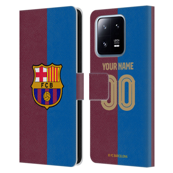 Custom Customised Personalised FC Barcelona 2024/25 Kit Home Leather Book Wallet Case Cover For Xiaomi 13 Pro 5G Custom Customised Personalised FC Barcelona 2024/25 Kit Home Leather Book Wallet Case Cover For Xiaomi 13 Pro 5G