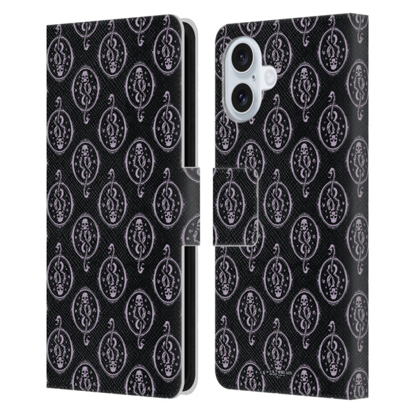 Harry Potter Dementors Kiss Death Eater Pattern Leather Book Wallet Case Cover For Apple iPhone 16 Plus