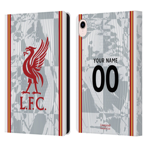 Custom Customised Personalised Liverpool Football Club 2024/25 Kit Third Leather Book Wallet Case Cover For Apple iPad mini (2021/2024)